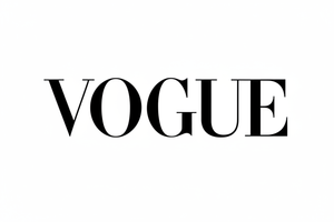 fait moi le logo du magasine vogue eb noir et blanc